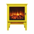 thumbnail image 5 of Resenkos 17" Freestanding Electric Fireplace Stove Heater with 3D Flame Effect, Bright Yellow, 5 of 17