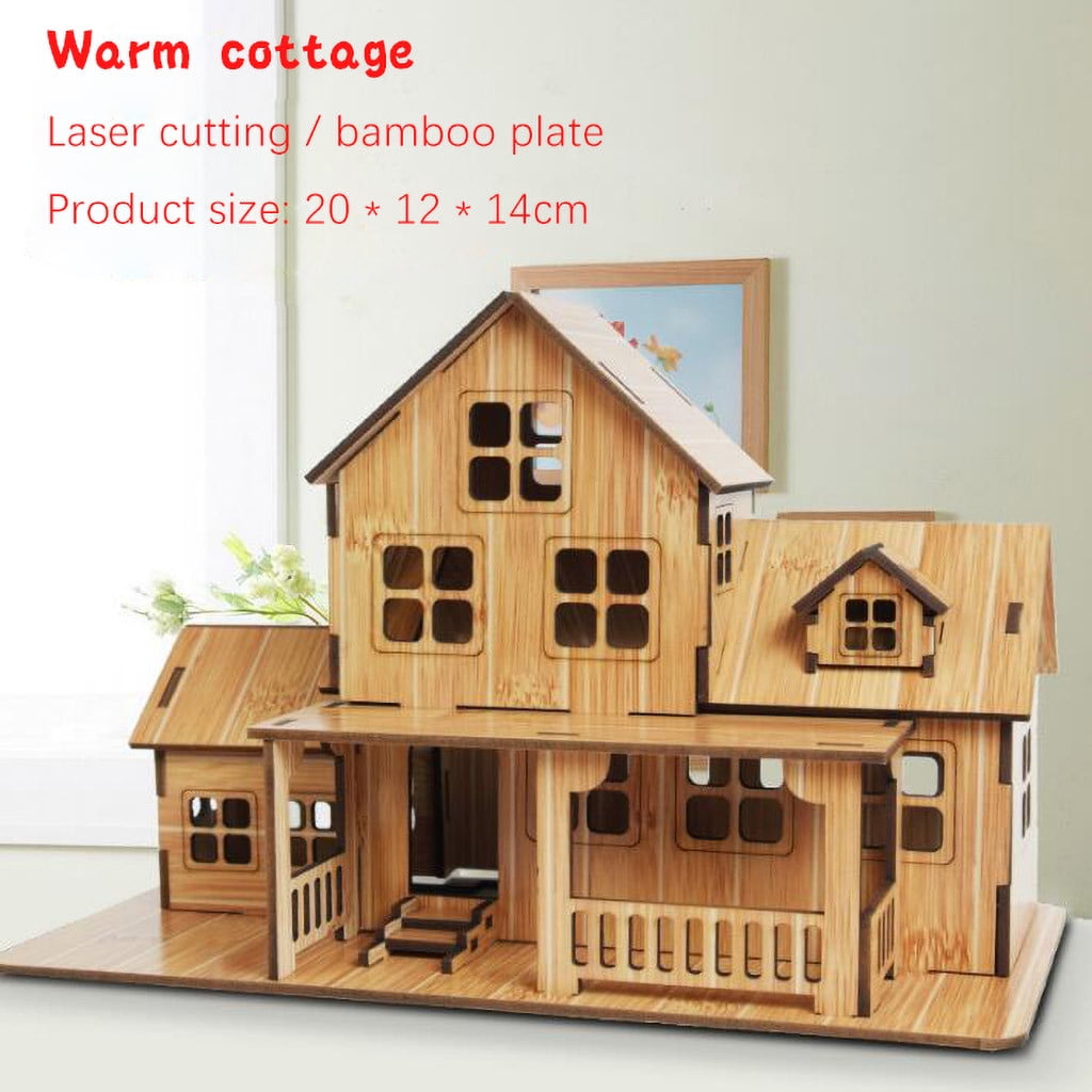 3D Toy Jigsaw Puzzle DIY House Kids Adults Boys Girls Educational House Puzzle 