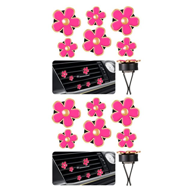 QualitChoice 6pieces Driving Experience With Air Purifying Car Air Freshener Long-Lasting rose red 2Set