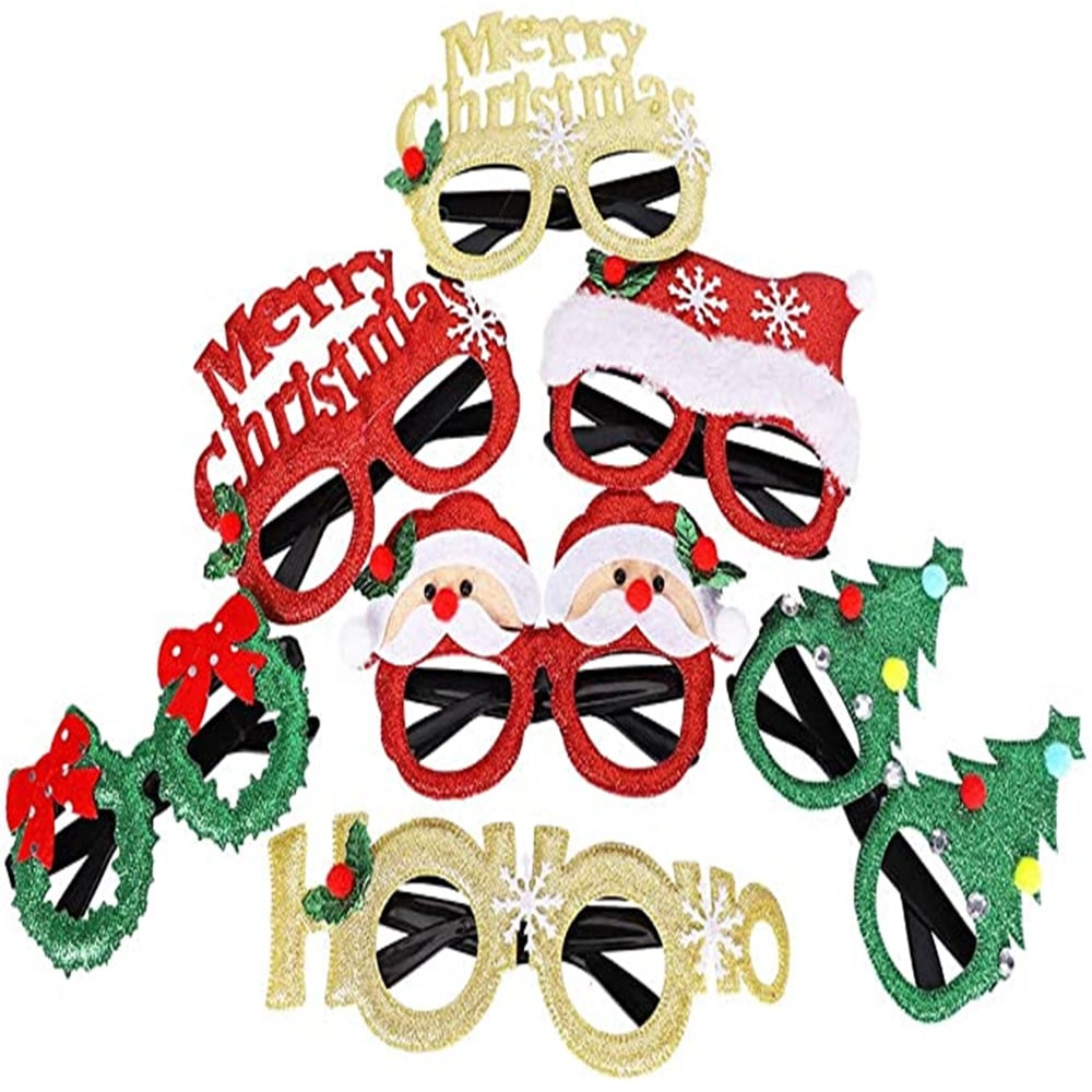Kepooman 16 PCS Cute Holiday Glasses Frames Holiday Glasses for Annual Holiday and Seasons Themes, Party, Dinner, Photos Booth