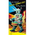 thumbnail image 2 of Retrobot 18x32 Gold Ornate Wood Framed with Double Matting Museum Art Print Titled - Musical Drummer Robot, 2 of 4