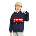 thumbnail image 5 of fnnxnal Little Girls 6T Hoodie - School Bus Print Polyester Soft, Machine Washable for Everyday School Play Spring Fall, Navy, 5 of 5