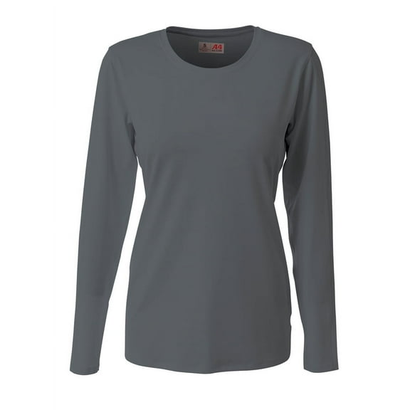 A4 Spike Long Sleeve Volleyball Jersey For Women in Graphite | NW3015