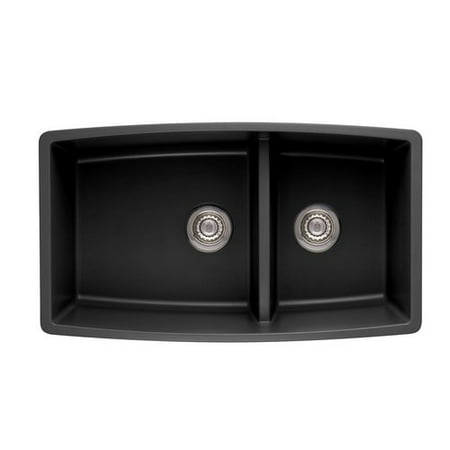 Blanco 441474 Performa 19" X 33" Double-Basin Granite Undermount Residential Kitchen Sink, Available in Various Colors