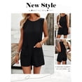 thumbnail image 7 of Nlife Women Crew Neck Sleeveless Front Pockets Rompers, 7 of 7