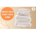 thumbnail image 2 of 2 Toallas Color Blanco De Baño 100 Porciento Algodon 2 Toallas de Baño y 2 Toallas de Mano, 2 of 4