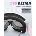 thumbnail image 4 of Gafas de esquí y snowboard RIOROO, antivaho, 100% UV, rojas y blancas, 4 of 6