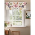 thumbnail image 2 of Flowers Butterfly Curtain Valances for Windows, Vintage Farmhouse Spring Floral Kitchen Valance Window Treatment, Light Filtering Block Curtains for Bathroom/Bedroom/Living Room 42'' x 12'', 2 of 9