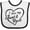 White and Black, variant on Inktastic I Love My Aunt and Uncle in Black Chalk Heart Boys or Girls Baby Bib