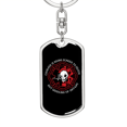 thumbnail image 5 of But Saddling Up Anyway Firefighter Stainless Steel or 18k Gold Premium Swivel Dog Tag Keychain, 5 of 10