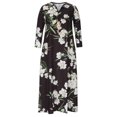 thumbnail image 4 of Vestido suelto de manga larga con cuello en V informal de verano para mujer a la moda Fridja yut6284, 4 of 8