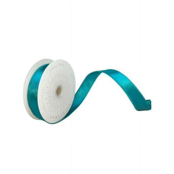 Vickerman QTX240762 1 in. x 10 Yards Sea Blue Satin Ribbon