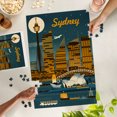 thumbnail image 2 of Lantern Press 1000 Piece Jigsaw Puzzle, Sydney, Australia, Retro Skyline, 2 of 5