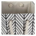 thumbnail image 2 of DII Polyester Container with Handles, Herringbone Storage Bin, Small Square, Off White, 2 of 2