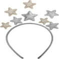 thumbnail image 1 of Diadema de flor de pascua, estrellas brillantes, diadema plateada y dorada para mujeres, niñas, accesorios para el cabello navideños, diadema para fiestas, cumpleaños, festivales, 1 of 5
