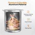 thumbnail image 5 of 30QT Aluminum Stock Pot with Strainer Basket, Steamer Rack & Lid, Large Boiling Pot for Sea, Turkey, Tamales, Outdoor Cooking, Backyard Parties, Camping, Silver, 5 of 6