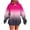 Hot Pink#1, variant on Women's Longline Gradient Hoodie with Front Pocket - Oversized Comfort Fit Pullover, Soft Stretch Fabric for Casual Streetwear Orange