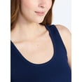 thumbnail image 4 of Joyspun Women's Ribbed Tank with Inner Bra, Sizes XS-3X, 4 of 4