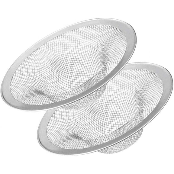 Sink Strainer, Basket Stainless Steel Bathroom Sink Stopper, Utility, Slop, Kitchen and Lavatory Sink Drain Strainer Hair Catcher (2.75 inch, 2 Pack)