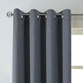 thumbnail image 3 of Eclipse Hadley 100% Blackout Curtain Panel, Linen Blend Grommet Window Curtain, 1 Panel, 50 In Wide x 84 In Long, Indigo, 3 of 9