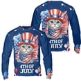 thumbnail image 3 of Patriotic Scottish Fold Celebrates 4th of July All Over Print 3D Sweatshirt Unisex Merch Cat Lover Kitten Owner Gifts - 02009, 3 of 6