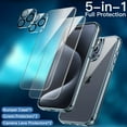 thumbnail image 3 of JETech 5 in 1 Case for iPhone 15 Pro 6.1-Inch with 2-Pack Each Tempered Glass Screen Protector and Camera Lens Protector, Non-Yellowing Shockproof Bumper Phone Cover (Blue), 3 of 7