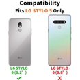 thumbnail image 2 of FYBTO Compatible with LG Stylo 5 Case, LG Stylo 5 Plus/LG Stylo 5V / LG Stylo 5X (6.2 Inch) Armor Protective Case with Metal Ring Holder Kickstand Shockproof Military Grade Hard Cover - Azure, 2 of 5