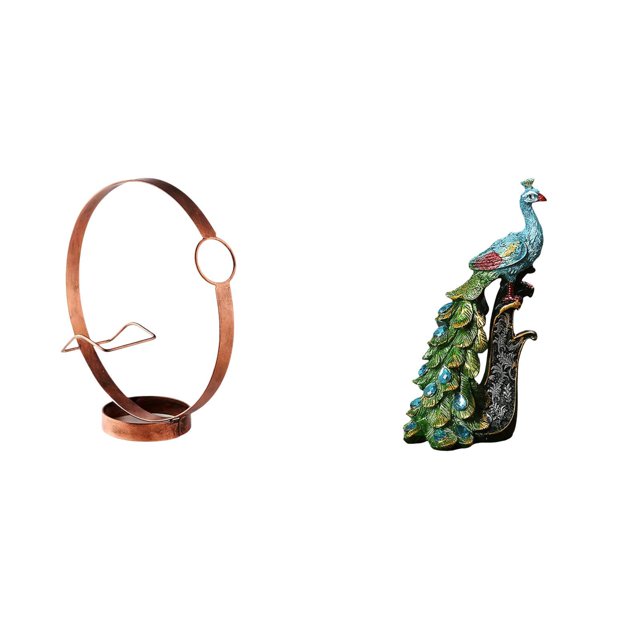 Portabotellas de vino,Soporte para botellas de vino,soporte para botellas de vino,estante de hierro,Figura de escritorio,Estante de estatua de pavo real para escritorio,decoración del