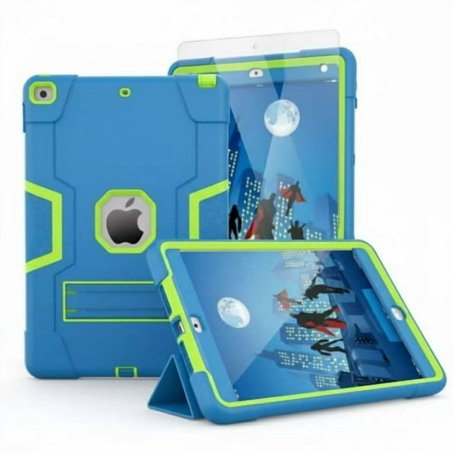 Pour iPad Pro 13 Pouces Case With Screen Protector 2024 (M4/7th Gen) / 3 in 1 Kickstand Slim Lightweight Heavy duty, Smart Stand, Auto Sleep/Wake - Blue