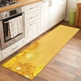 thumbnail image 2 of Runner Rugs 2x6 Ft, Yellow Golden Floral Non Slip Area Rugs for Kitchen Bedroom Entryway, Spring Summer Shiny Flowers Washable Carpet Runner Rug Floor Mats for Bedroom Home Decor, 2 of 8