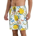 thumbnail image 2 of Kdxio Ducks and Anchors Pattern Mens Casual Shorts - Drawstring Summer Beach Sports Shorts for Men, 2 of 9