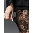 thumbnail image 2 of Zhengup Women's Mesh Sheer Fishnet Tights Goth Snake Print Stockings Pantyhose, 2 of 6