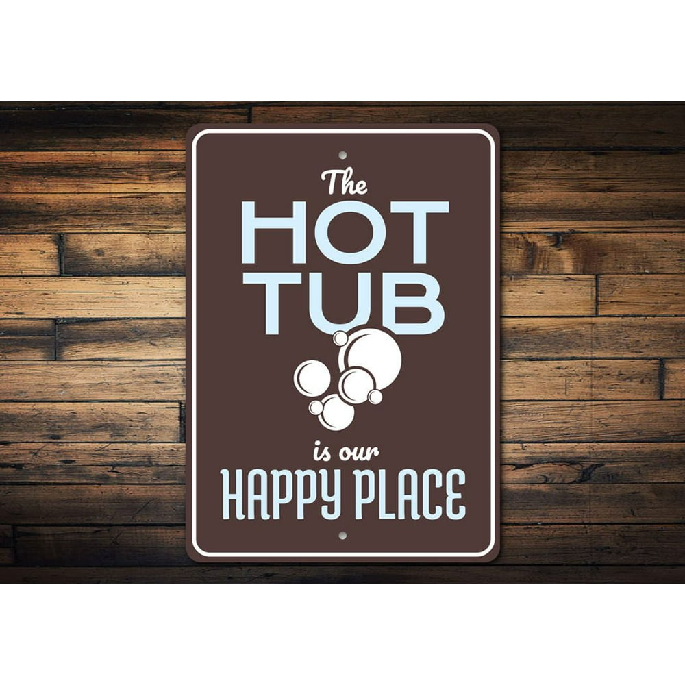 Hot Tub Novelty Sign, Metal Wall Decor 10x14 inches