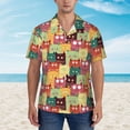 thumbnail image 4 of Lsque Cute Cartoon Cat pattern Hawaiian Shirt for Men, Unisex Summer Beach Casual Short Sleeve Button Down Shirts-X-Large, 4 of 9