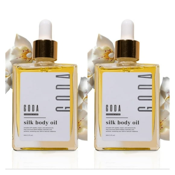 GODA Huile Corporelle en Soie pour Femmes - Formule Raffermissante Anti-âge Hydratante, Crepey Skin Hydratante après la Douche, Organisateurs de Maquillage pour Usage à la Maison