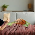 thumbnail image 3 of Brick Wall Soft Flannel Fleece Blanket, Claw Beast Monster Hand Holds Basketball Through Brick Wall Paint, Cozy Plush for Indoor and Outdoor Use, 50" x 70", Coral Orange Lime Green, by Ambesonne, 3 of 5