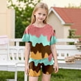 thumbnail image 2 of LIIPEE Ice Cream Graphic Outfit Sets For Girls Short Sleeve Tees And Shorts 2 Piece Set Kids Summer Comfortable Cute Casual Outfits,7-8 Years, 2 of 6