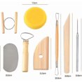 thumbnail image 4 of 8 Pcs Pottery & Clay Sculpting Tools, Double-Sided, Smooth Wooden Handles., 4 of 6