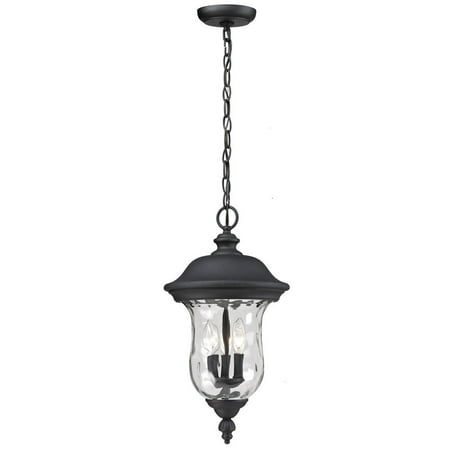 3 Light Outdoor Chain Mount Lantern in Gothic Style 12.38 inches Wide By 22.5 inches High Bailey Street Home 372-Bel-1176918