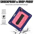 thumbnail image 4 of Dteck Case For iPad Pro 11" 2nd Generation Case with Screen Protector, Heavy Duty Shockproof Protective Cover with 360 Rotate Stand /Hand Strap/ Should Belt /Pencil Holder,Navy+Rose, 4 of 7