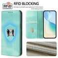 thumbnail image 6 of for Motorola Moto G Power 5G 2025 Wallet Rugged Case, Premium PU Leather RFID Blocking Card Slots Kickstand Classic Full Body Protection Magnetic Function Durable Phone Cover, Mint, 6 of 8