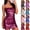 #045 Hot Pink, variant on Felirenzacia Women's Sequin Short Sling Mini Dress, Skinny Square Neck Spaghetti Strap Cropped Bodycon Party Dress for Big and Tall, Hot Pink,XL