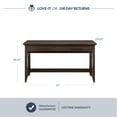 thumbnail image 5 of BELLEZE Modern Simple Home Office Computer Laptop Writing Desk Wood Study Table Workstation with Drawers - Norrell (Espresso), 5 of 6