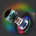 thumbnail image 3 of Altavoz Bluetooth Inalámbrico Portátil con Luz LED RGB, Compatible con Tarjeta TF, USB, AUX, Manos , Batería Recargable, Color Negro., 3 of 5