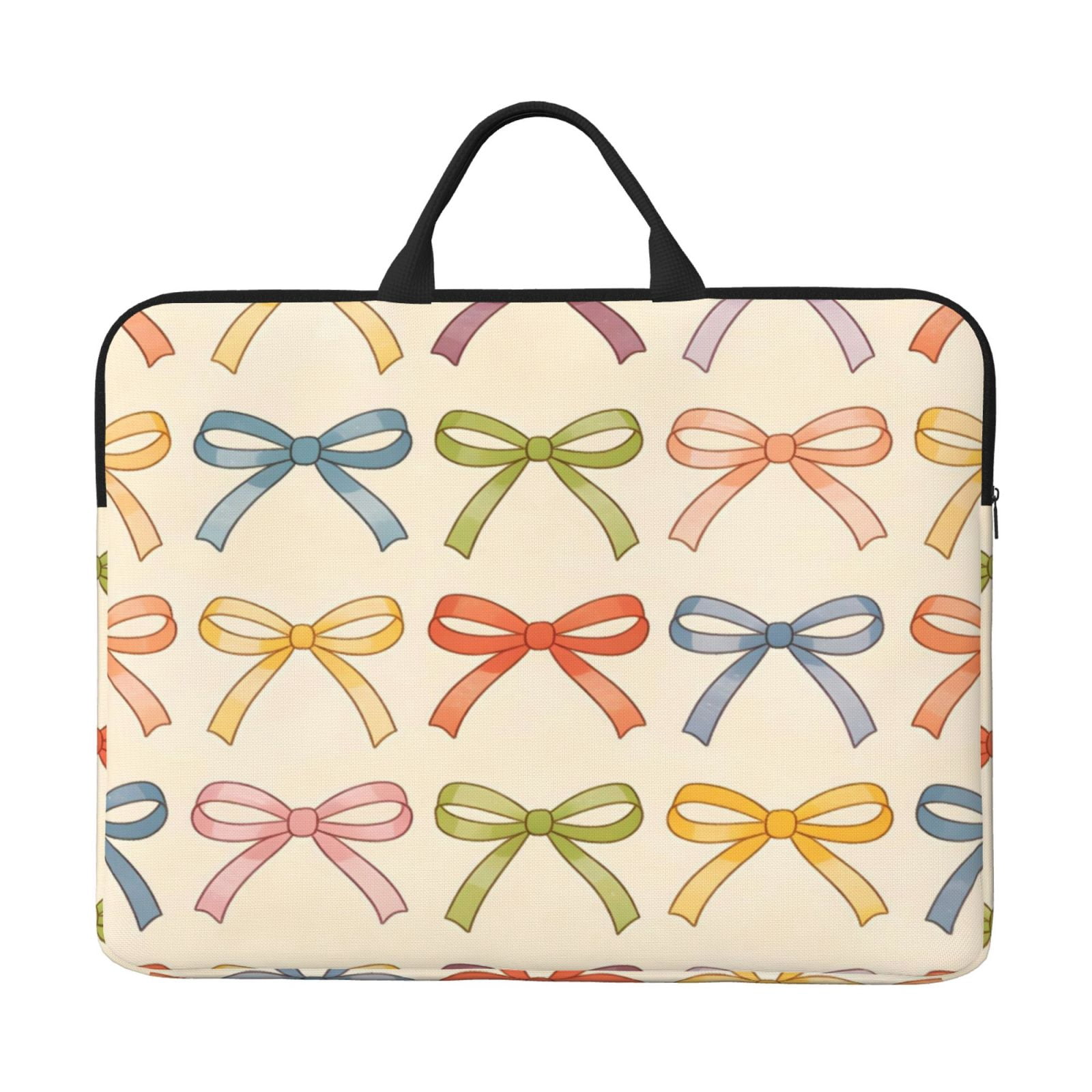 Laptop Sleeve Bag For Women Men 14inch Waterproof Durable Protective Computer Carrying Cover Handle Laptop Case Bag Colorful Bows
