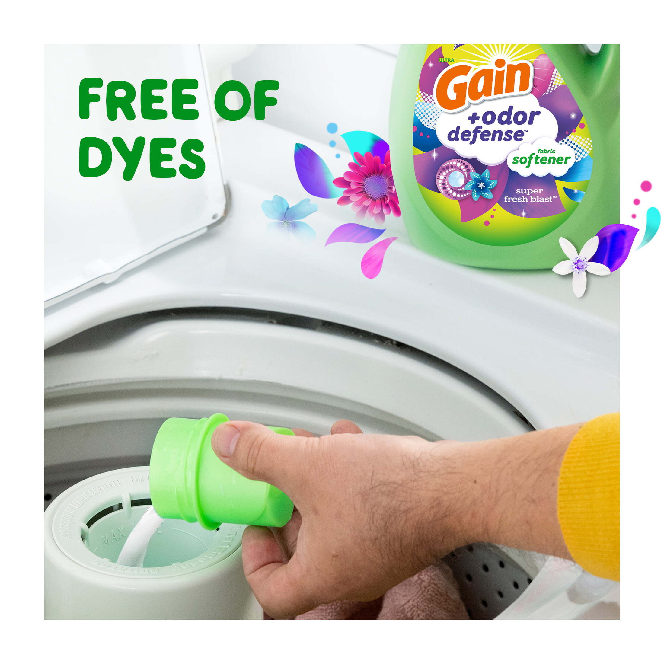 Gain Odor Defense Fabric Softener, Super Fresh Blast, 100 fl oz photo 8