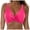 Hot Pink, variant on TTUHYWXI Women Underwire Full Coverage Bikini Top Only Criss Cross Push Up Swim Crop Top Tie Back Bathing Suit (Pink, S)