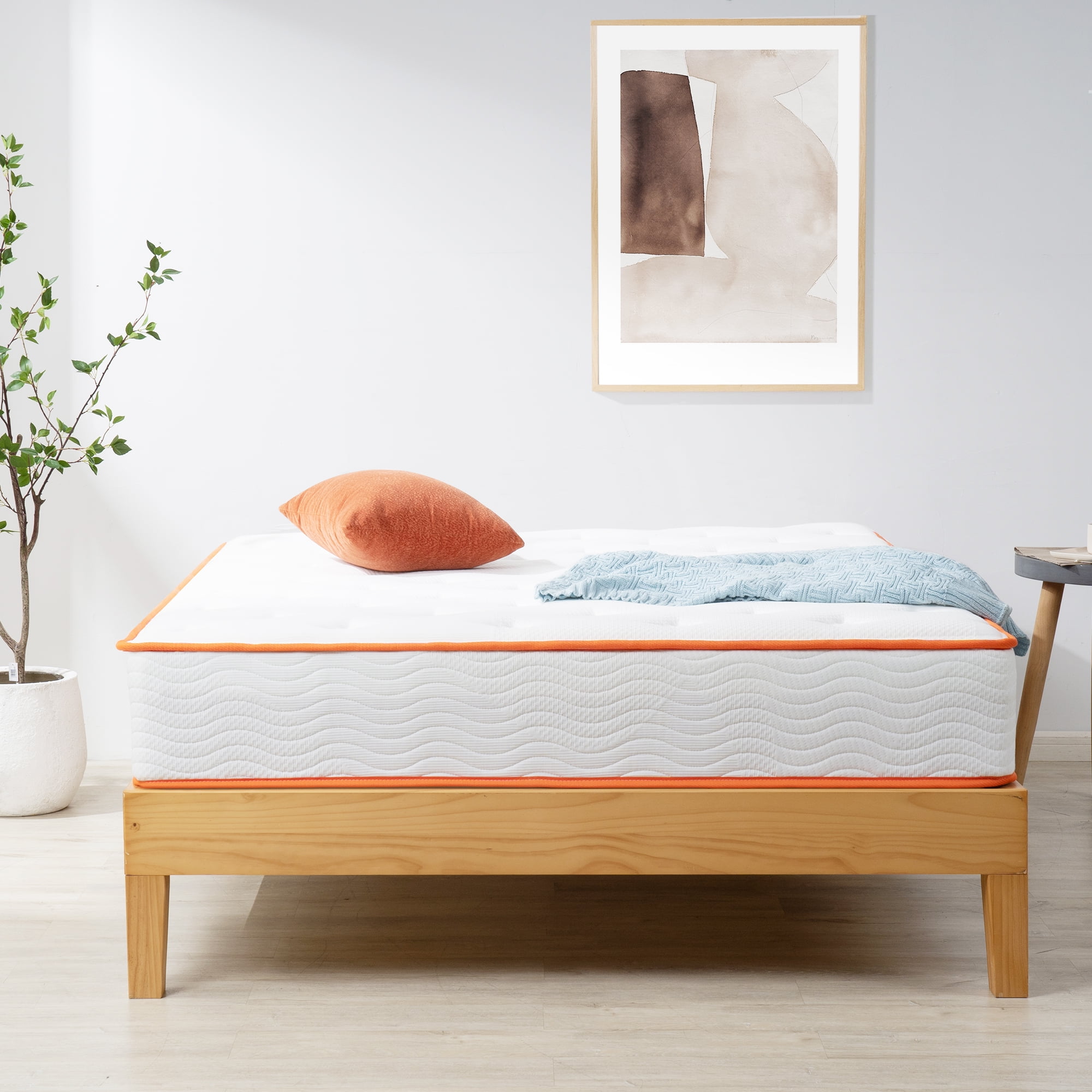 Zinus Slumber 1 - 10" Gel-Infused Memory Foam Innerspring Mattress, Queen