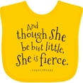 thumbnail image 3 of Inktastic Though She Be but Little Shakespeare Quote Boys or Girls Baby Bib, 3 of 4