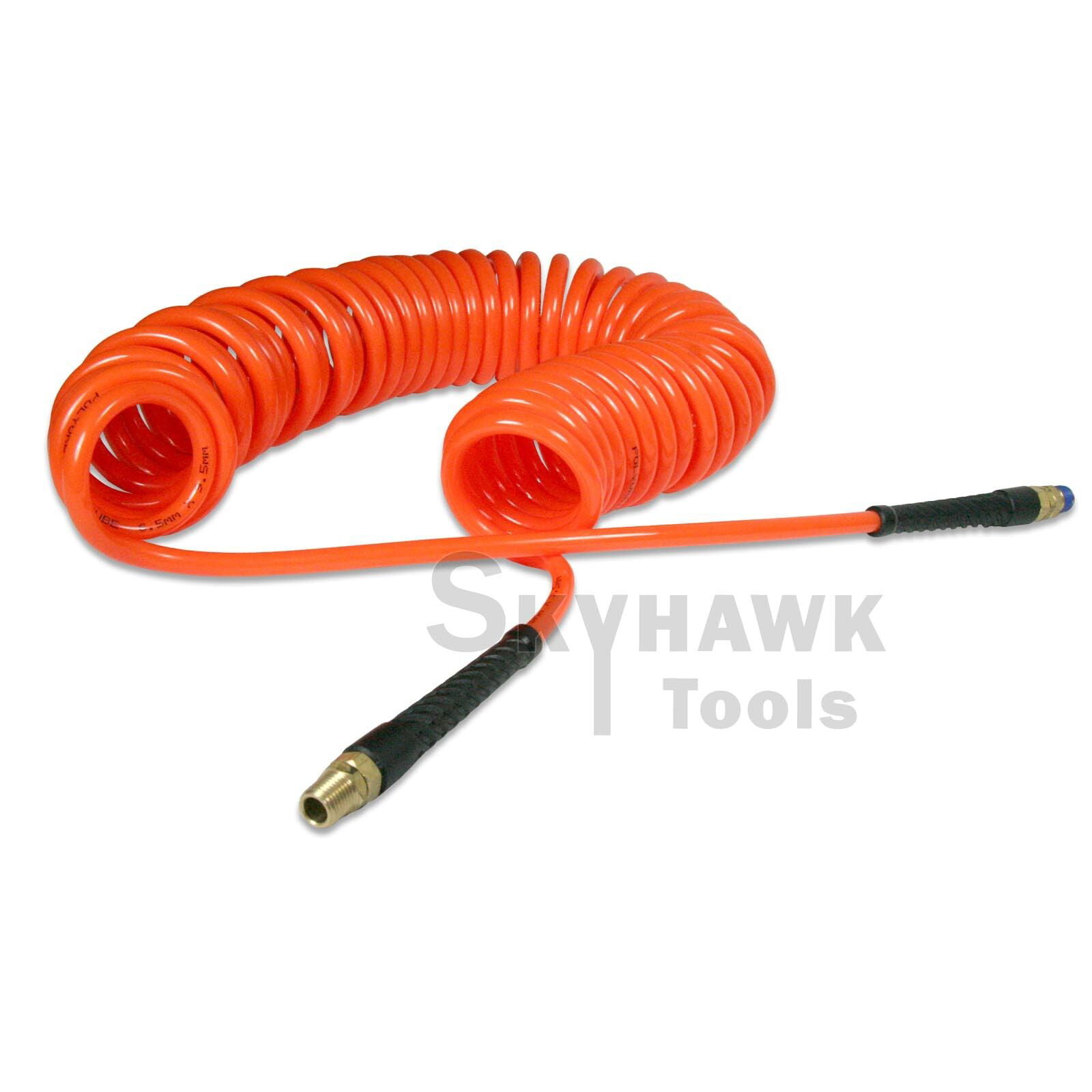 20 Foot Red Flexible Recoil Coil Air Hose 